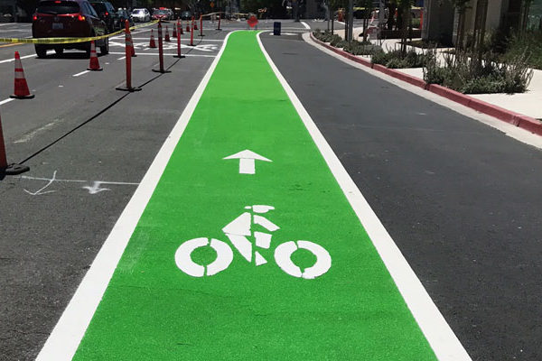 Striping Development at Mountain View Bike Lanes – Mountain View, CA