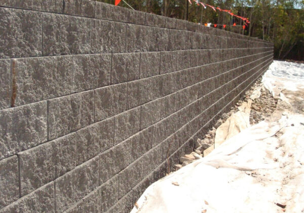 A concrete block retaining wall from DRYCO.