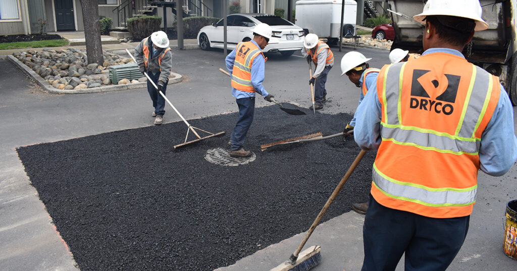 Blog 11 DRYCO team working on asphalt project