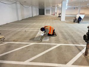 Striping: Parking Lot Painting, Pavement Markings 2 Well-defined parking stalls and markings create an organized, safe parking environment.